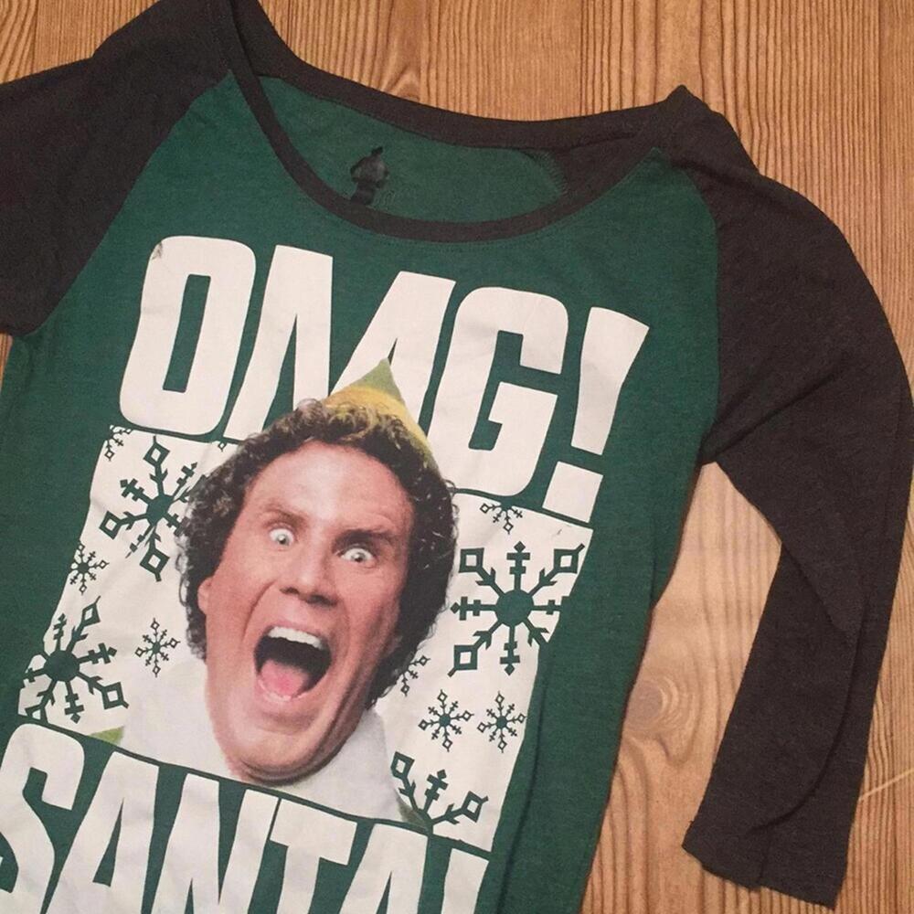 Elf Green Baseball shirt Buddy the Elf Christmas
